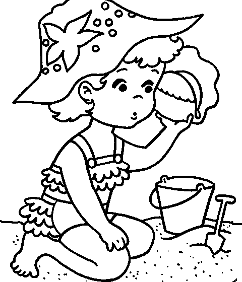 გოგონა ქვიშიან სანაპიროზე